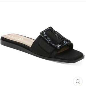 Sam Edelman Inez Black Linen Sandal